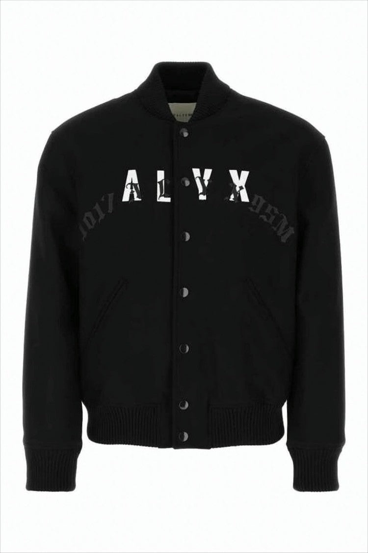 1017 Alyx 9Sm Cropped Black Bomber Jacket