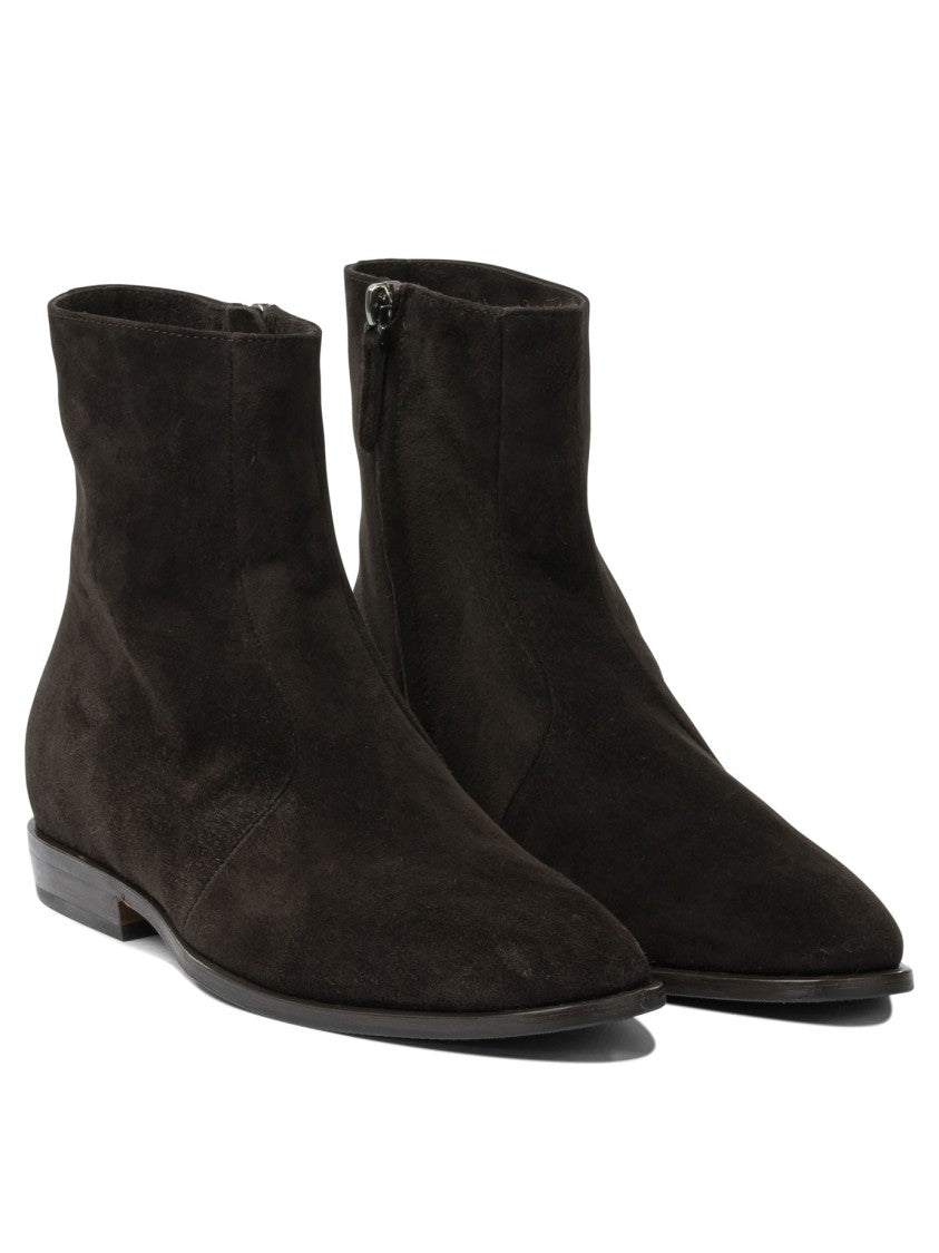 Henderson Baracco Pointed Toe Ankle Boots With Side Zipper And Minimalist Design