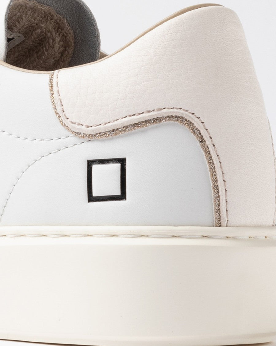 D.A.T.E Sfera Calf Sneakers – White/Milk