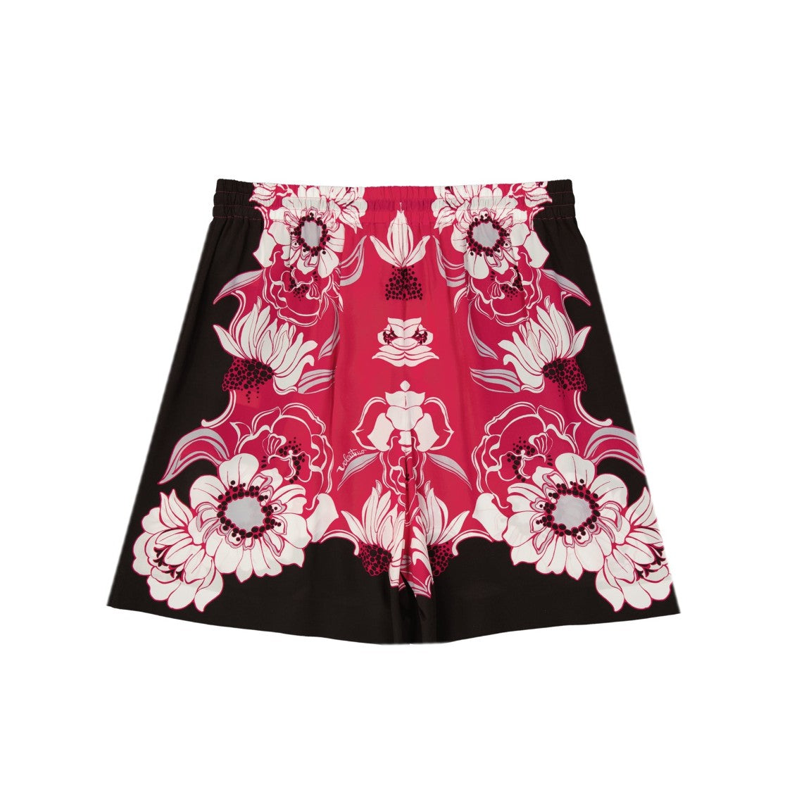 Valentino Silk Shorts With Floral Pattern