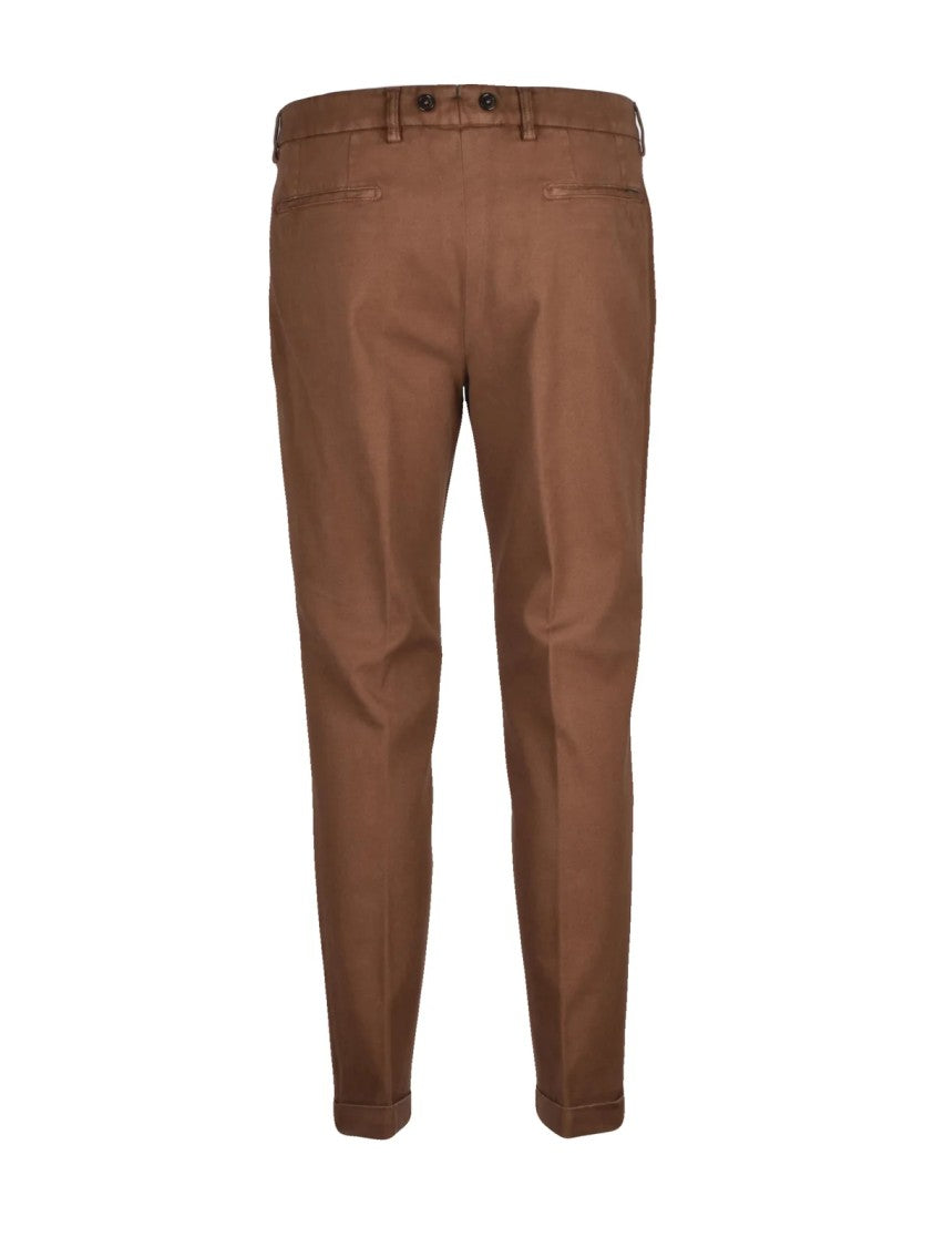 Berwich Brown Cotton-Blend Cashmere Chino Pants