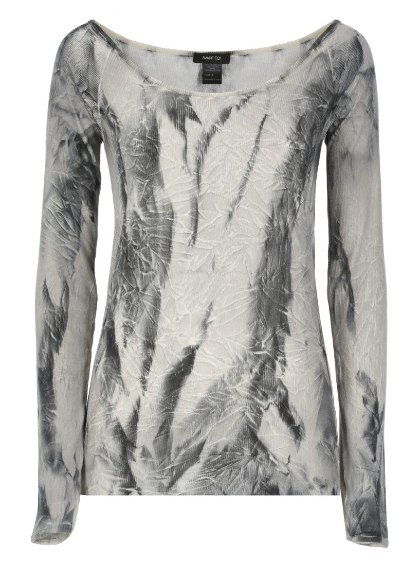 Avant Toi Grey Silk Blend Sweater