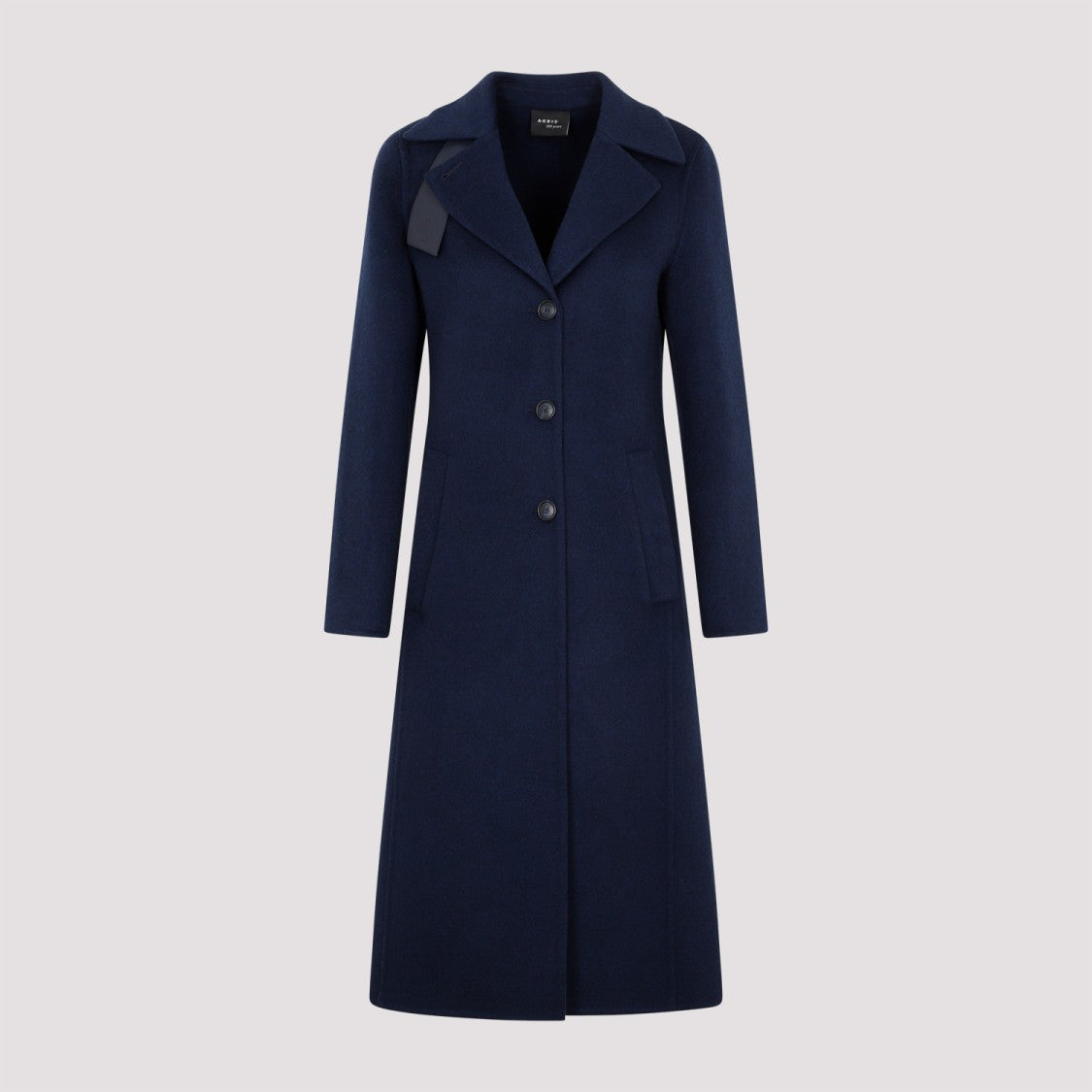 Akris Denim Blue Faby Cashmere Coat