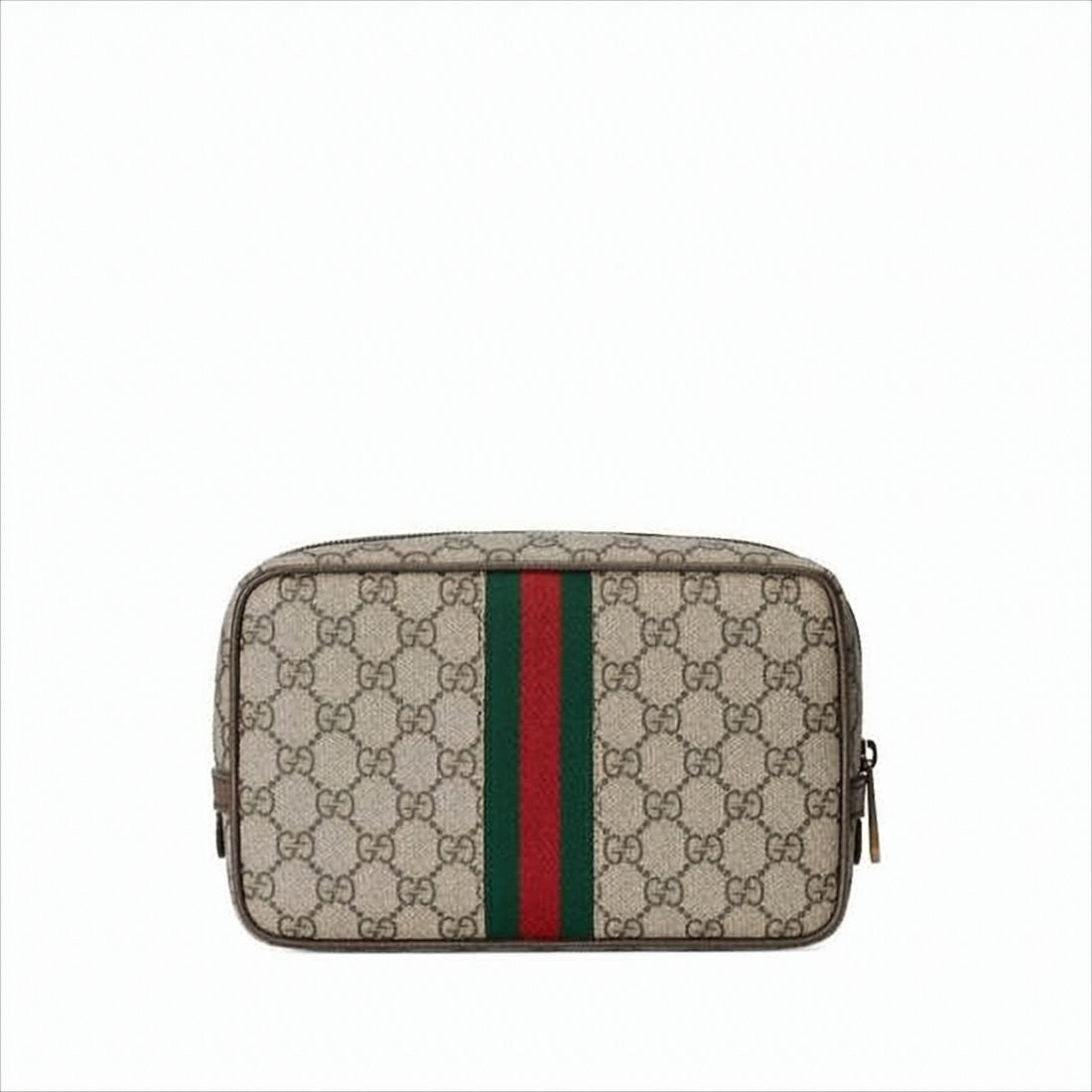 Gucci Canvas And Leather Monogram Clutch