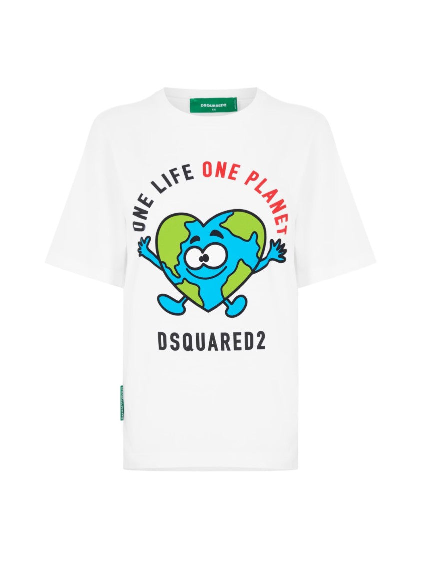 Dsquared2 Buddy Earth Logo T-Shirt