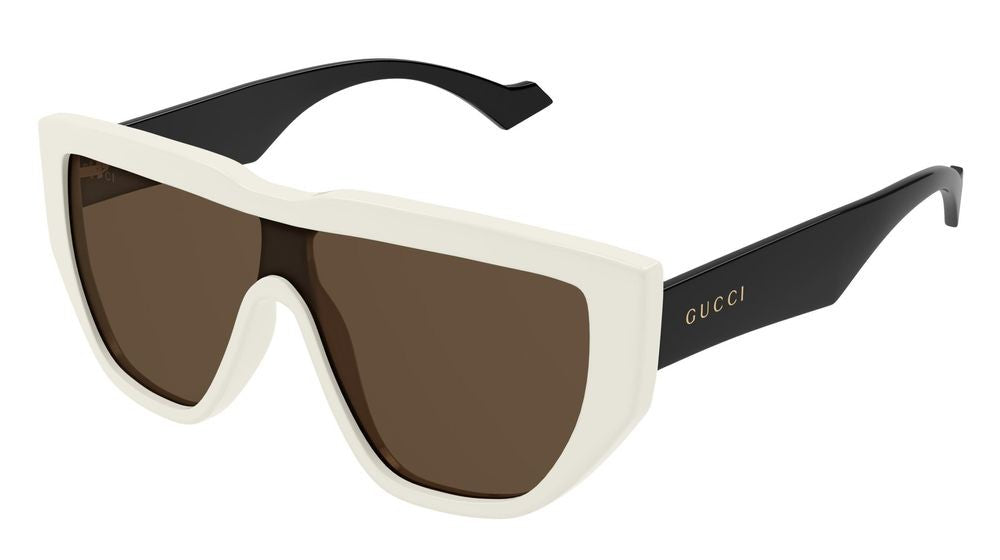 Gucci Sunglasses Gg0997s 003 White Black Brown 99/1/145