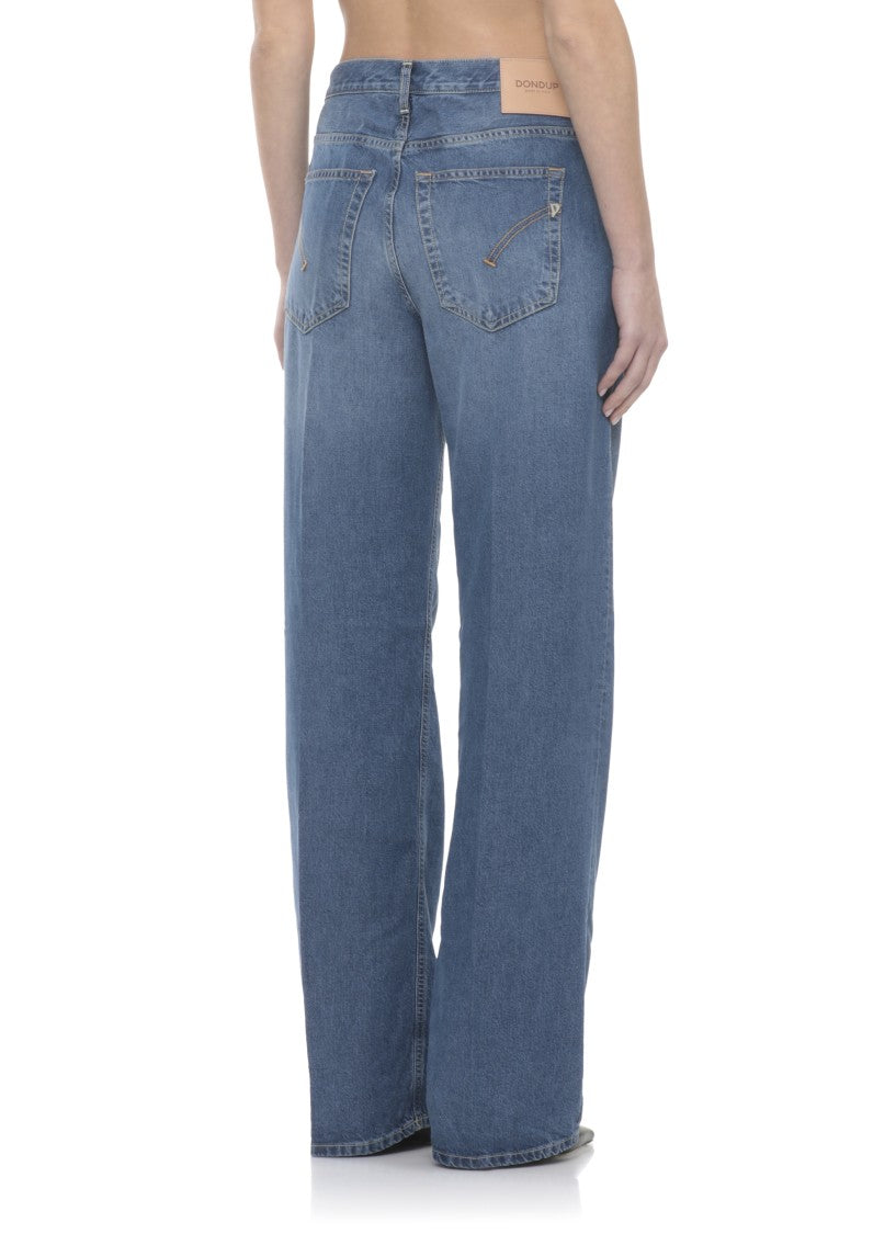 Dondup Blue Jacklyn Button Denim Jeans
