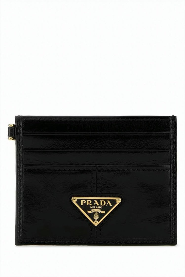 Prada Rectangular Calf Leather Card Wallet