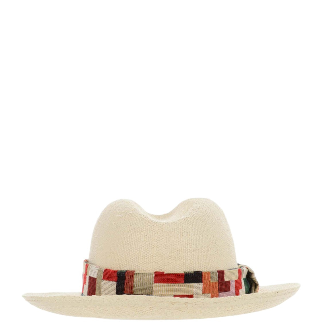 Alexia Alvarez De Toledo Panama Hat With Geometric Pattern