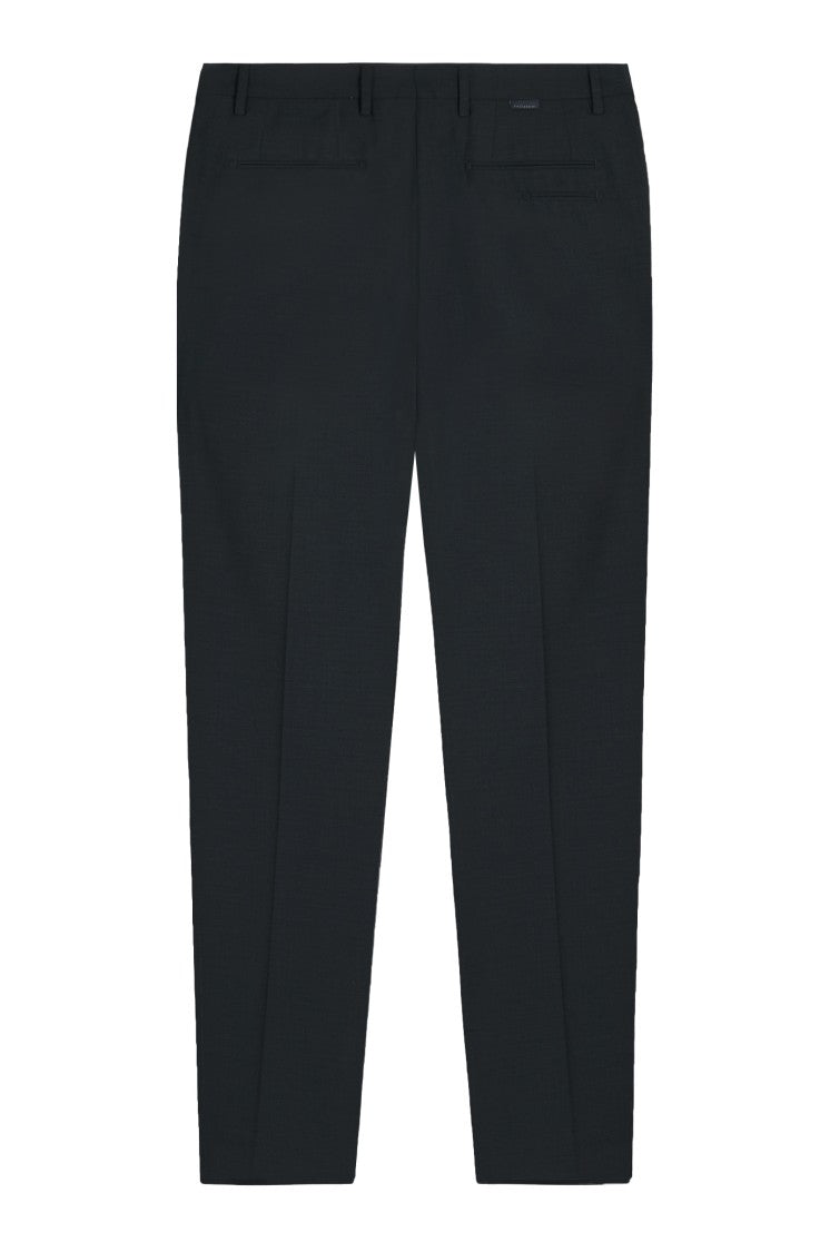 Gazzarrini X Michele Franzese Tailored Black Trousers With Front Pleats