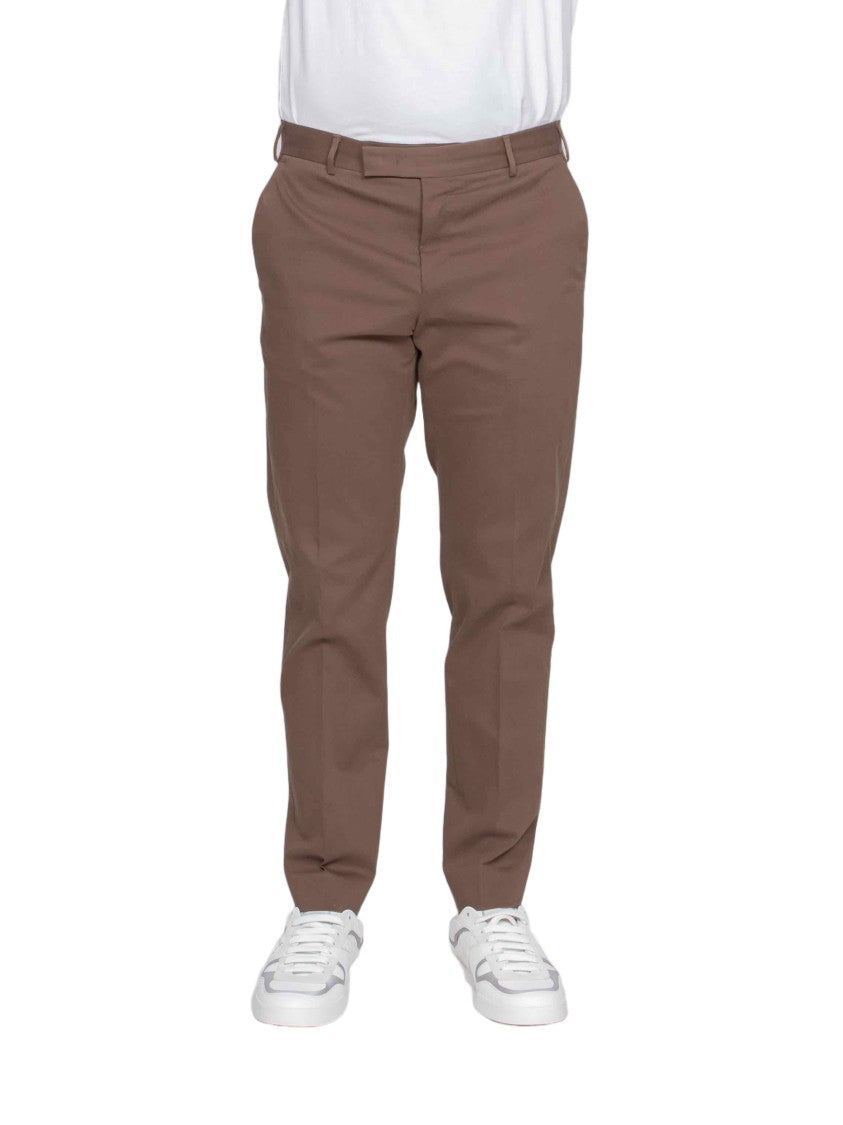 Pt Torino Tailored Straight-Leg Pants With Belt Loops And Welt Pockets