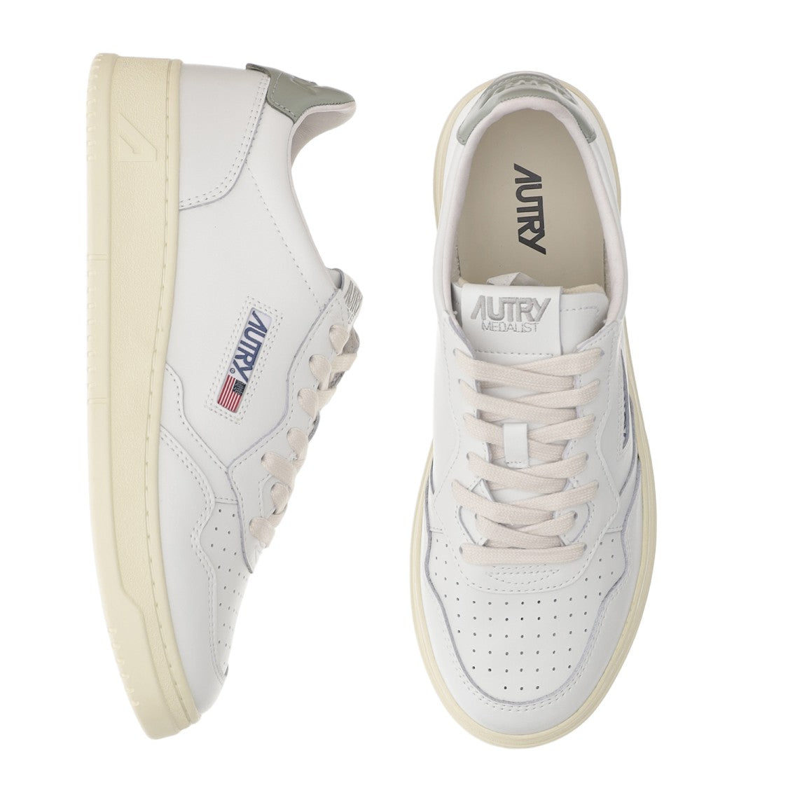 Autry Perforated Leather Low Sneakers With Subtle Branding