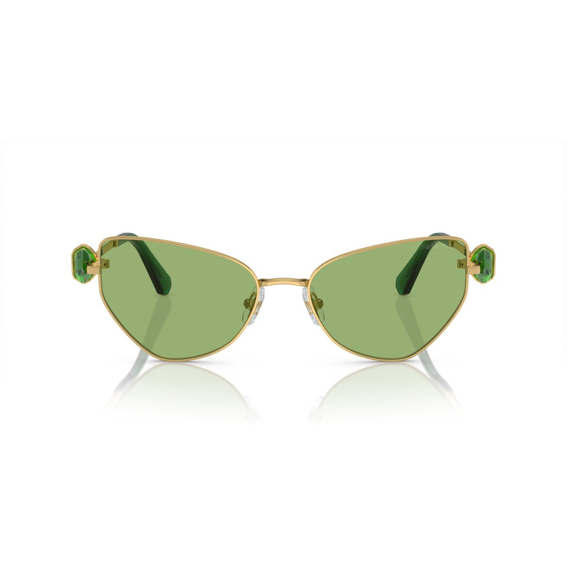 Swarovski 0Sk7003 Cat-Eye Sunglasses With Green Tinted Lenses