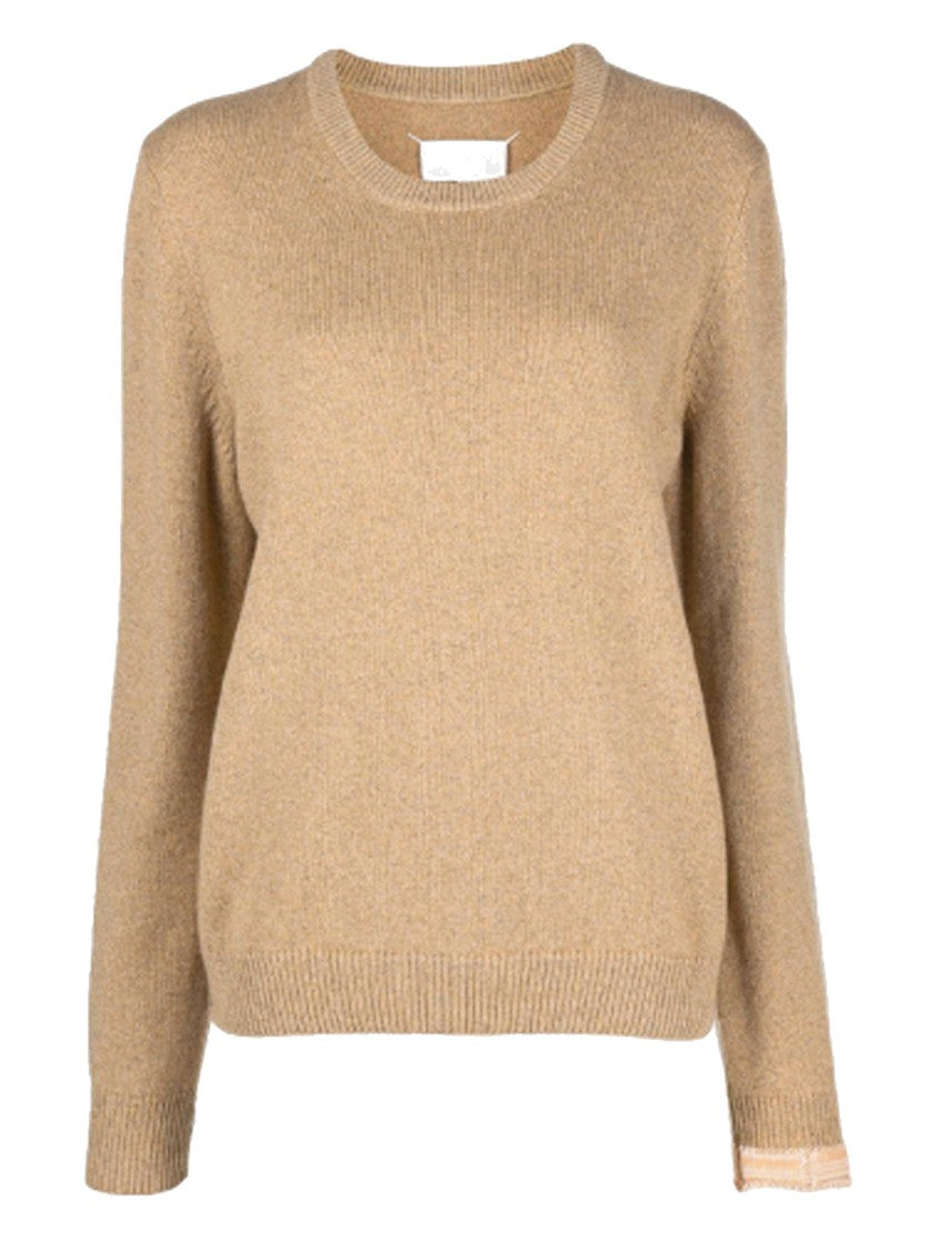Maison Margiela Beige Wool And Cashmere Pullover