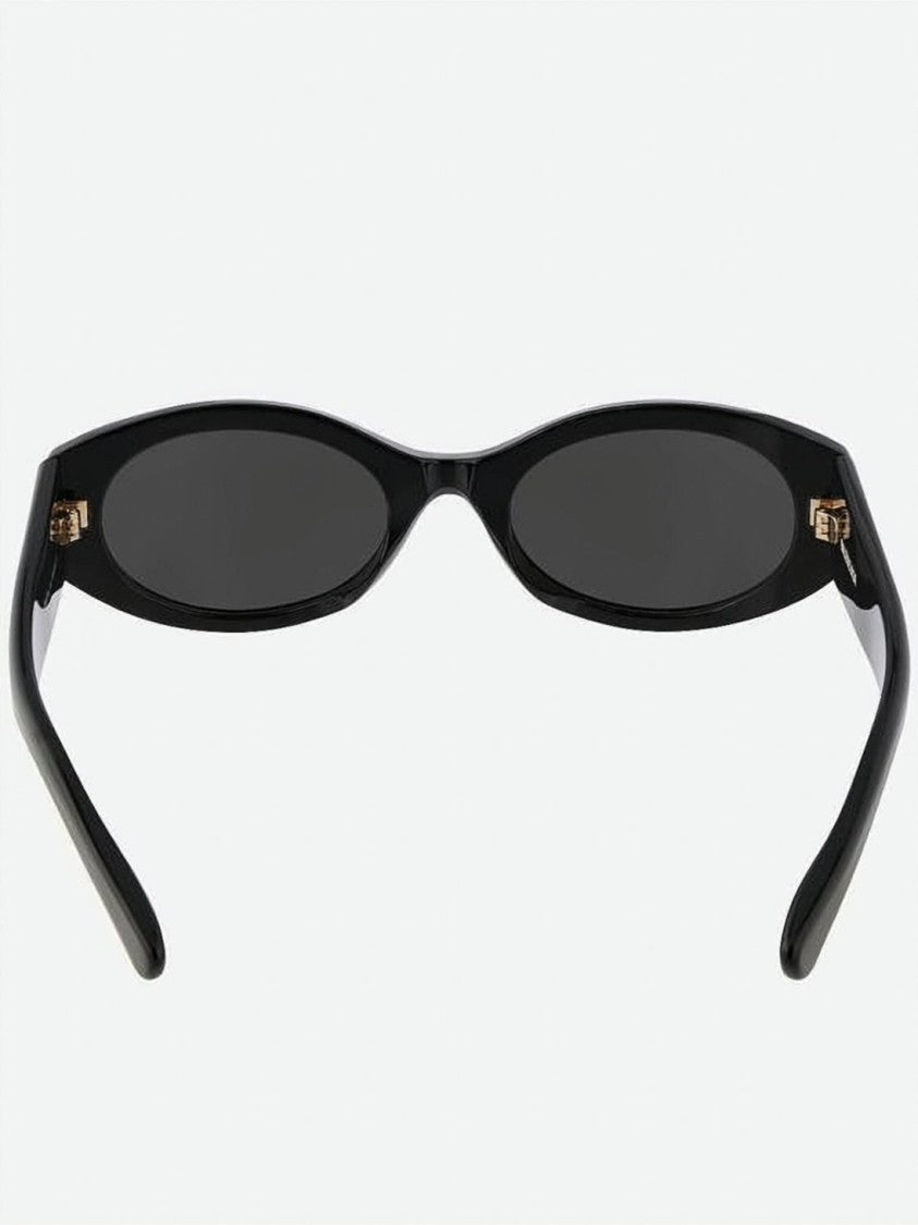 Balenciaga Rectangular Black Acetate Sunglasses With Bold Branding