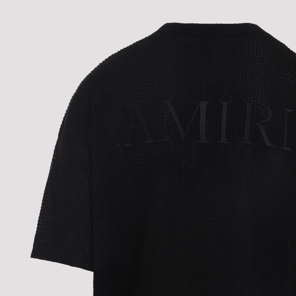 Amiri Relaxed Fit Black Cotton T-Shirt With Textured Detailing