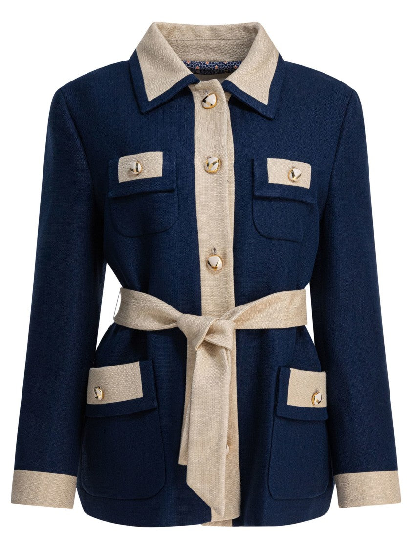 Valentino Viscose Regular Fit Caban Coat