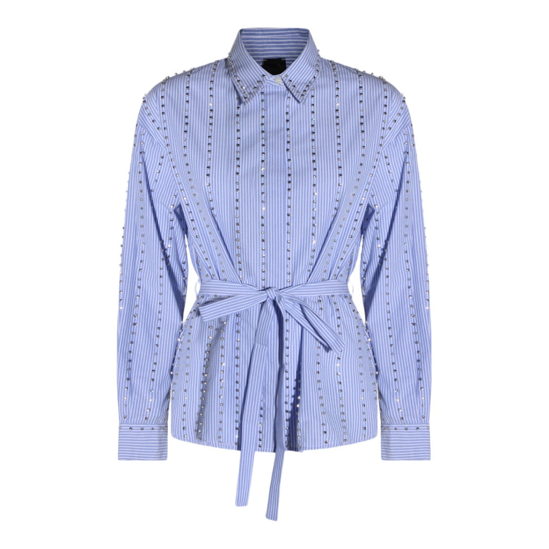 Pinko Collared Shirt With Vertical Stripes