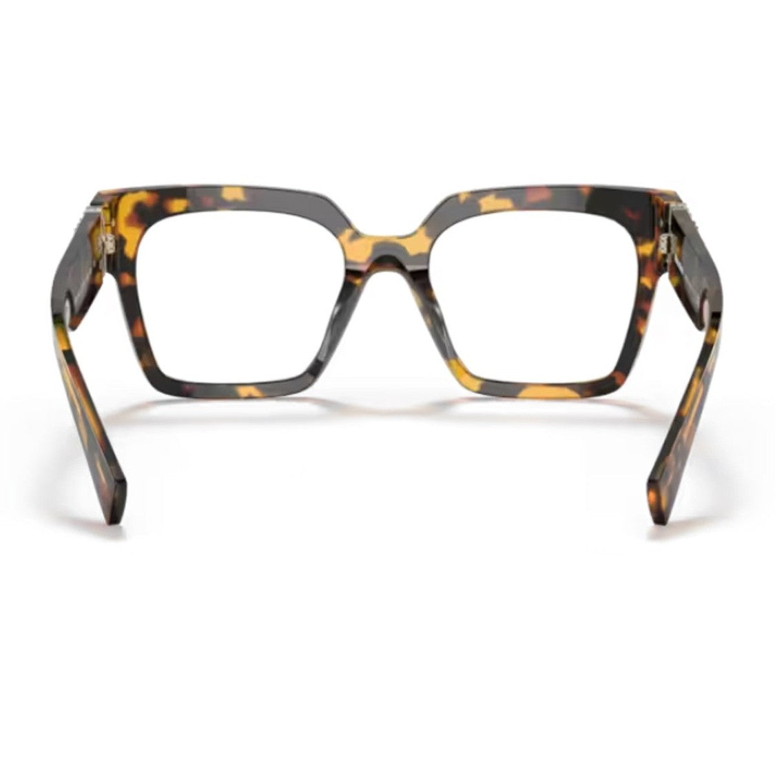 Miu Miu Havana Acetate Metallic Logo Square Sunglasses
