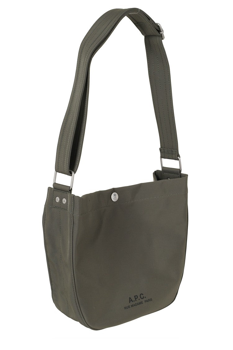 A.P.C. Small Journal Green Snap Shoulder Bag