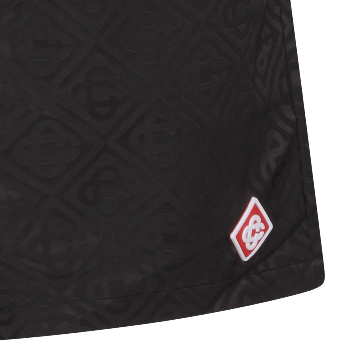 Casablanca Casablanca Black Shorts With Tonal Pattern