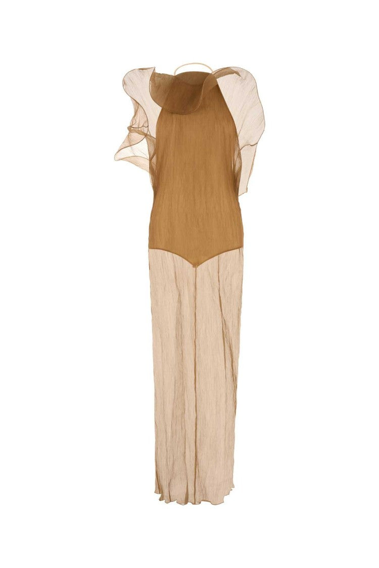 Magda Butrym Camel Crepe Dress