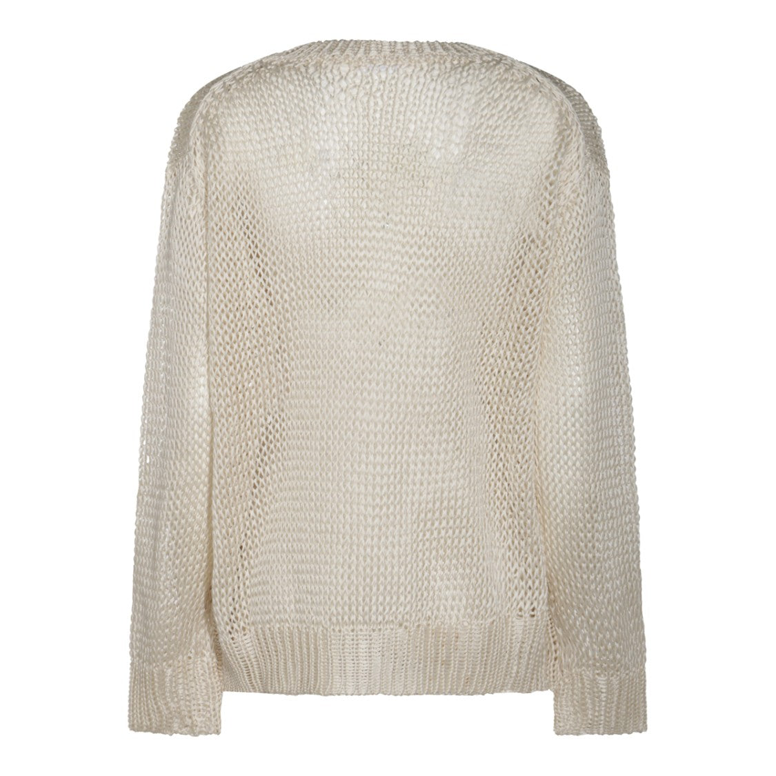 Jil Sander Beige Silk Knitwear With Long Sleeves And Round Neckline