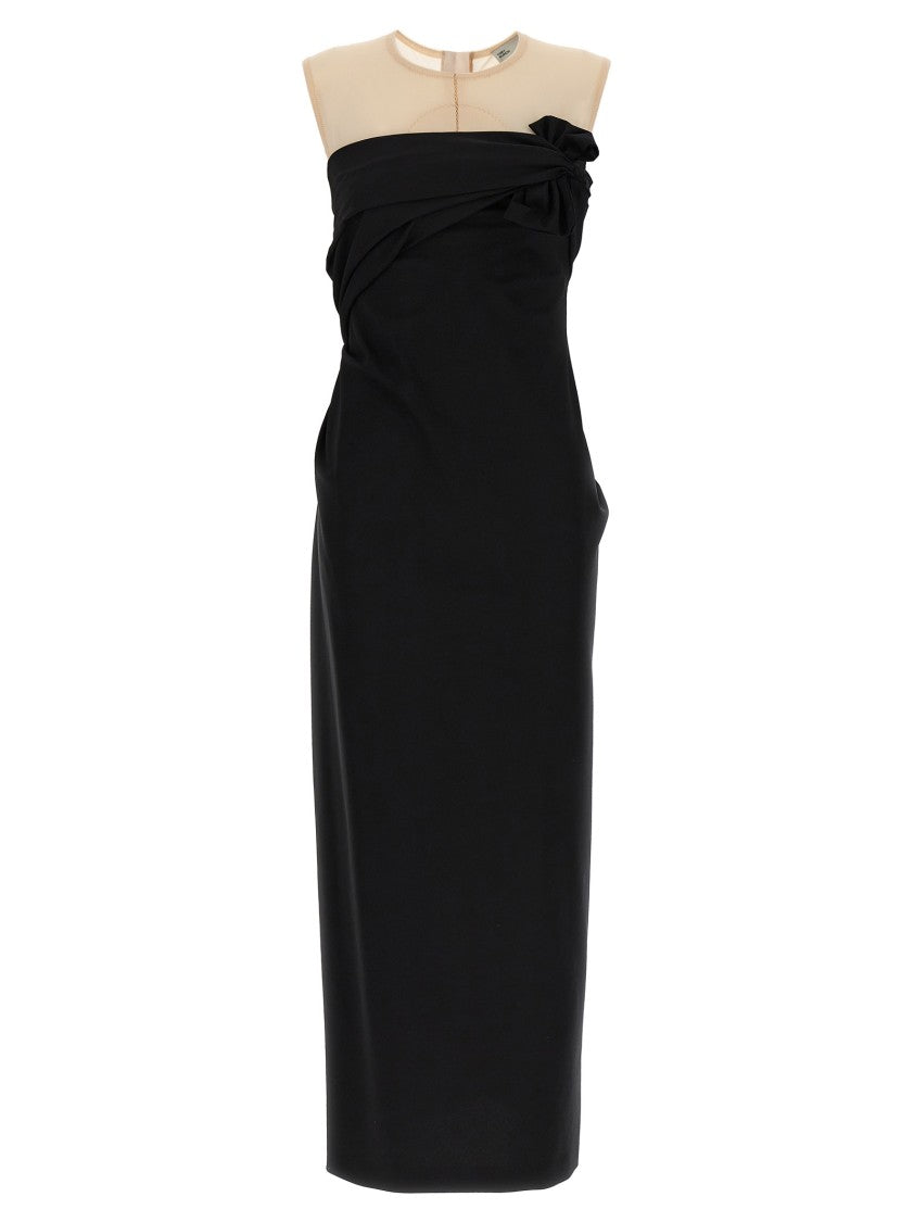 Tory Burch Tight-Fitting Sleeveless Dress With Front Knot