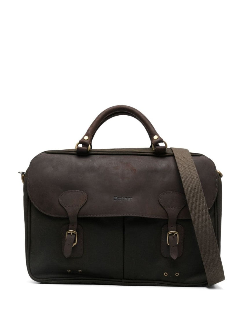 Barbour Wax-Coated Leather Briefcase