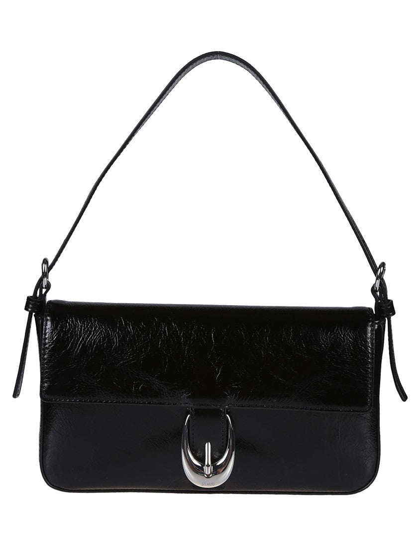 Staud Harlow Glossy Cowhide Leather Shoulder Bag