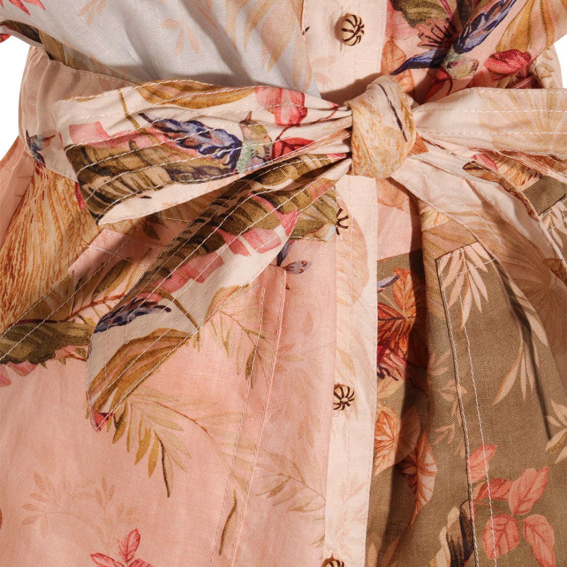 Zimmermann Pink Linen Jumpsuit