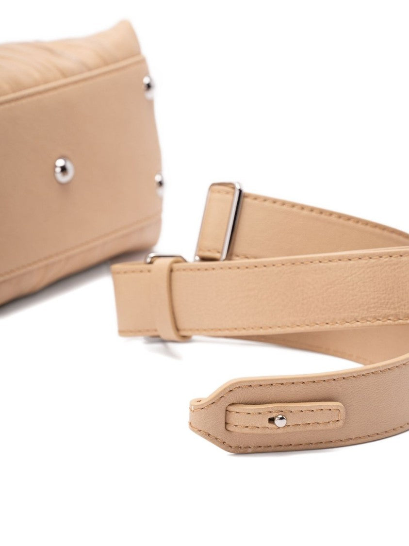 Zanellato Structured Beige Lamb Leather Shoulder Bag