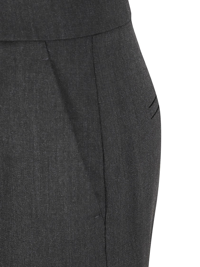 Max Mara Tailored Grey Trousers With Refined Finish