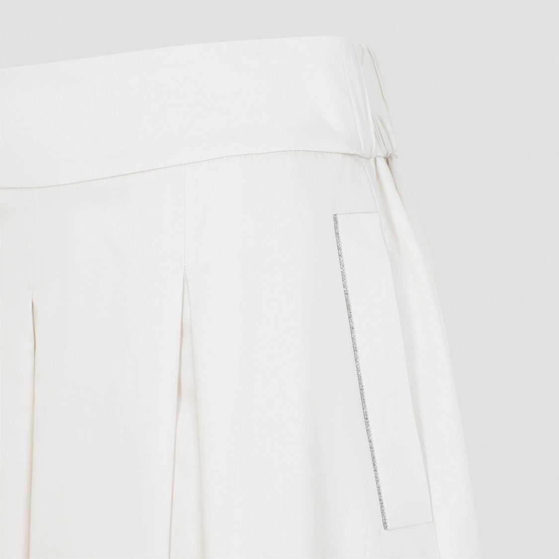 Peserico Midi Skirt In Nude Cotton-Elastane Blend