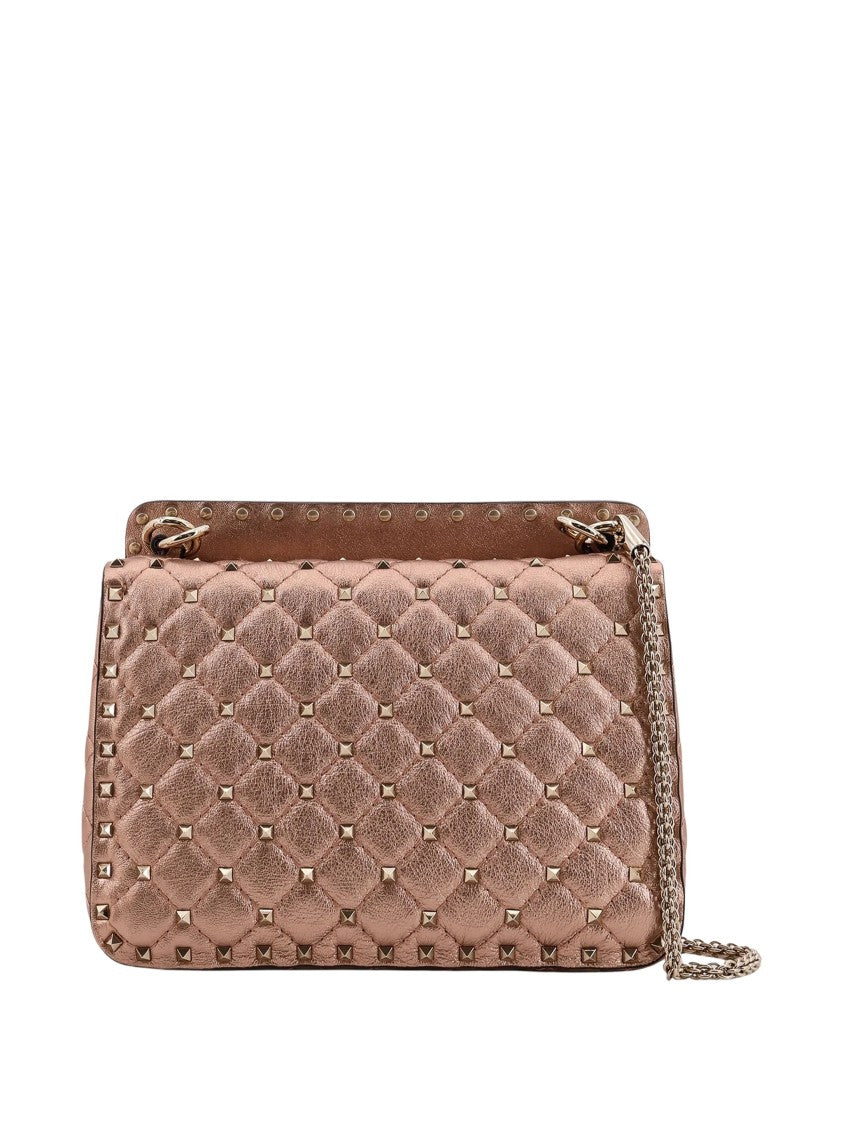 Valentino Quilted Turn-Lock Leather Shoulder Bag