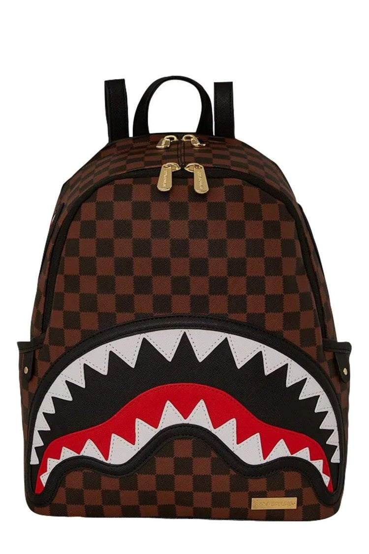 Sprayground Brown And Black Checkerboard Backpack