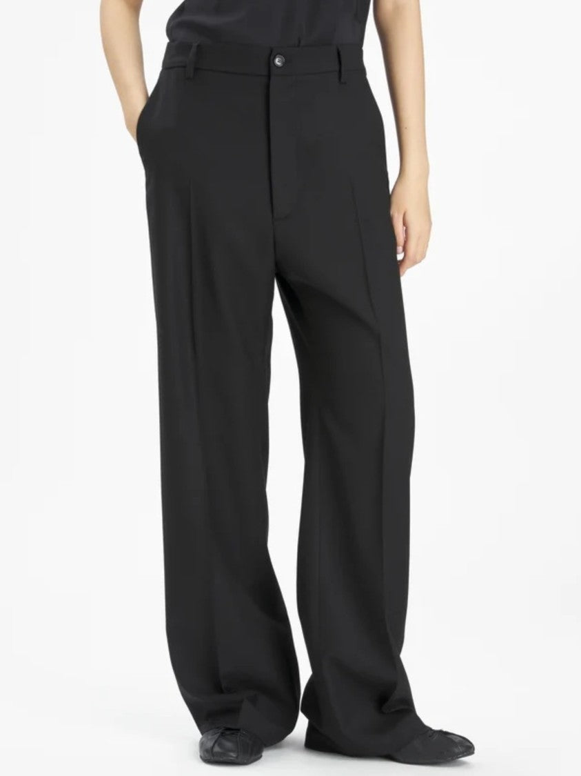 Barena Wide-Leg Trousers With High Waist And Pleated Detail