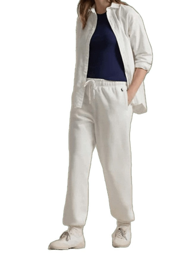 Polo Ralph Lauren Slim Fit Fleece Trousers With Elastic Waistband And Tailored Cuffs