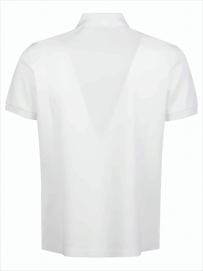 Fendi Minimalist White Polo Shirt With Traditional Collar