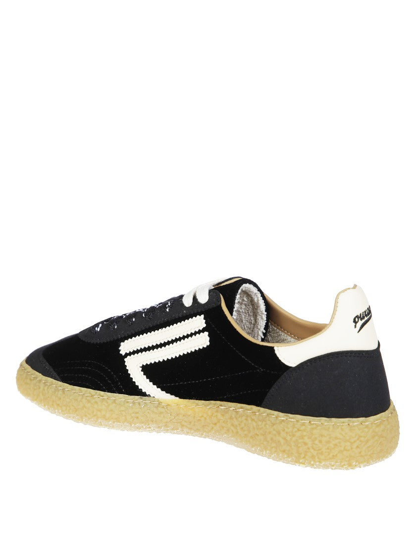 Puraai 6.01Xs Black Velvet Low-Top Sneakers
