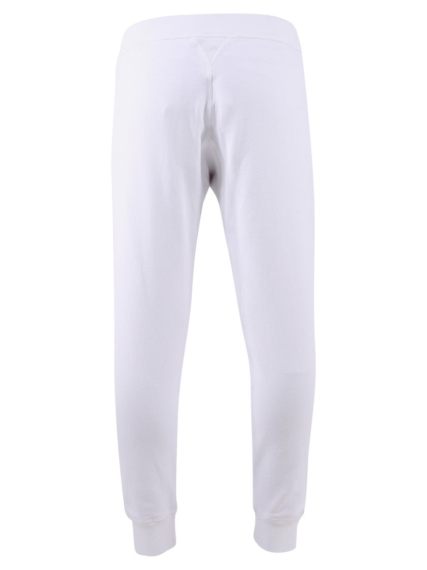 Dsquared2 White Printed Cotton Trousers
