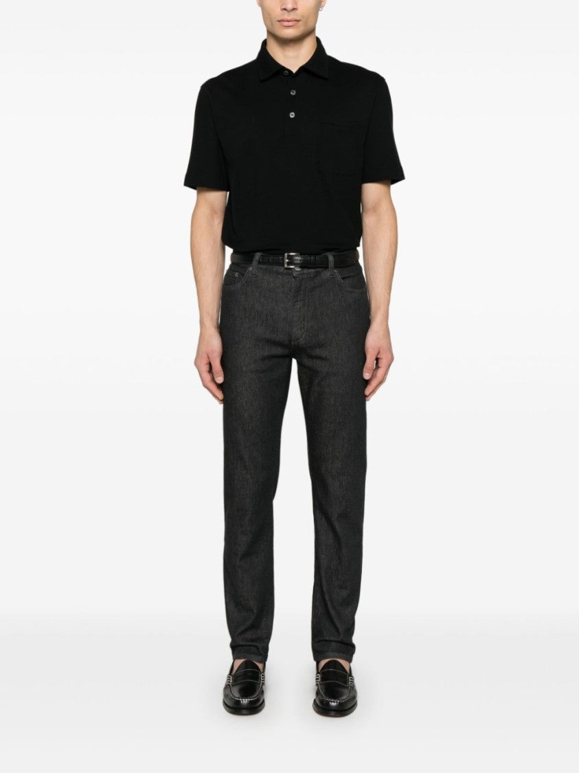 Ermenegildo Zegna Polo Shirt With Front Button Placket