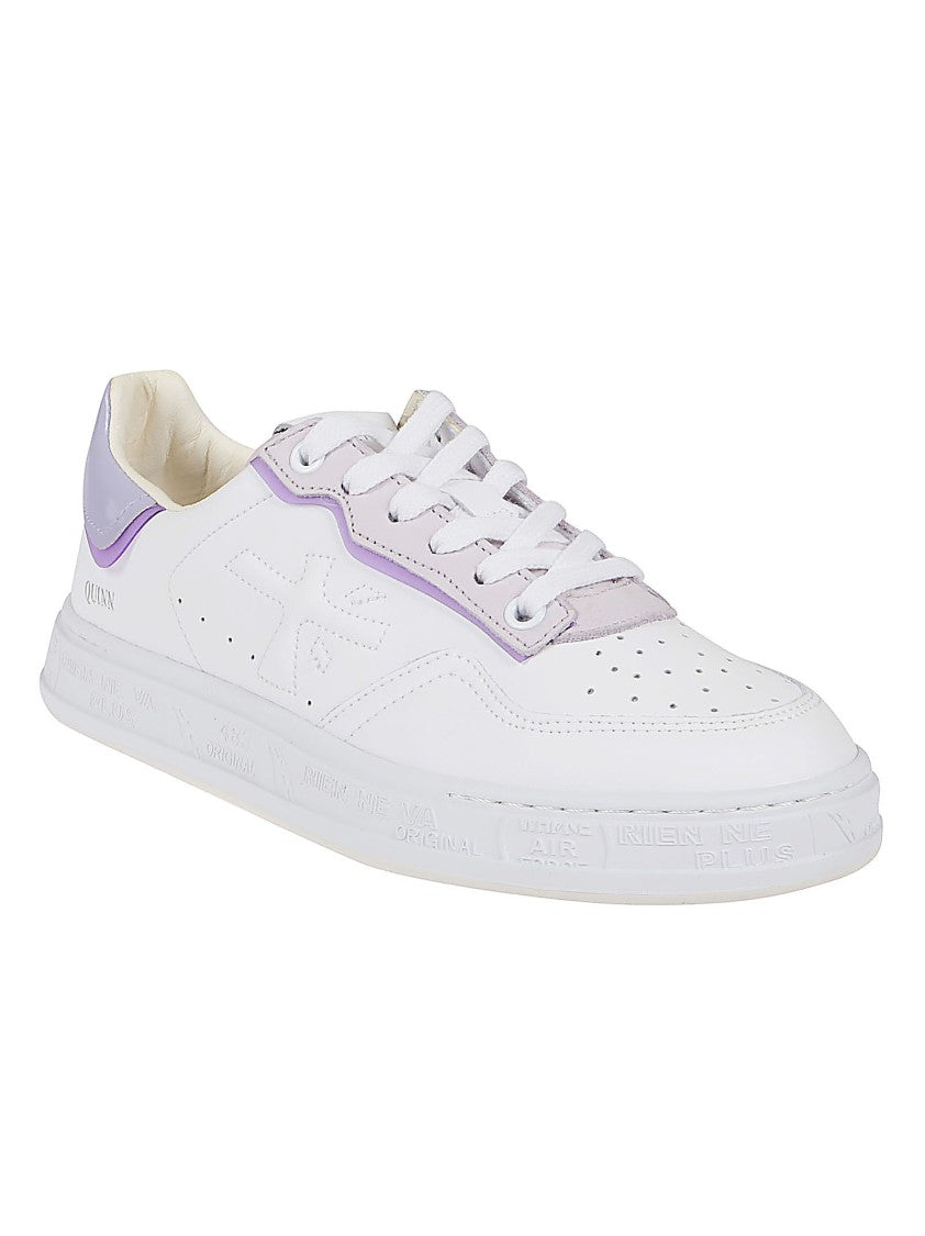 Premiata Smooth Leather Sneakers With White
