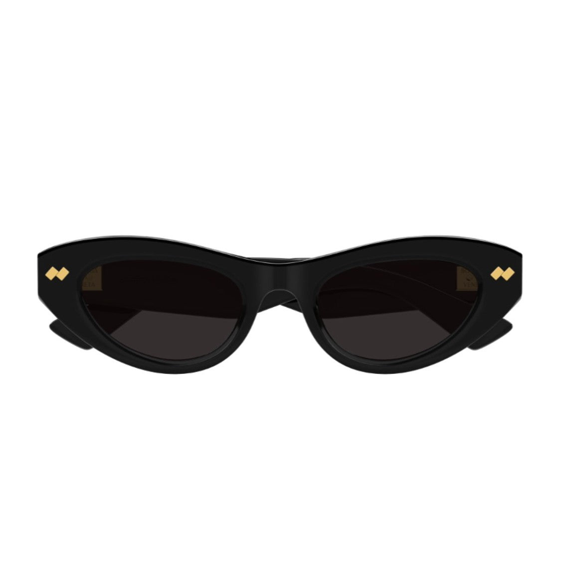 Bottega Veneta Black Gold Accents Oversized Cat-Eye Sunglasses