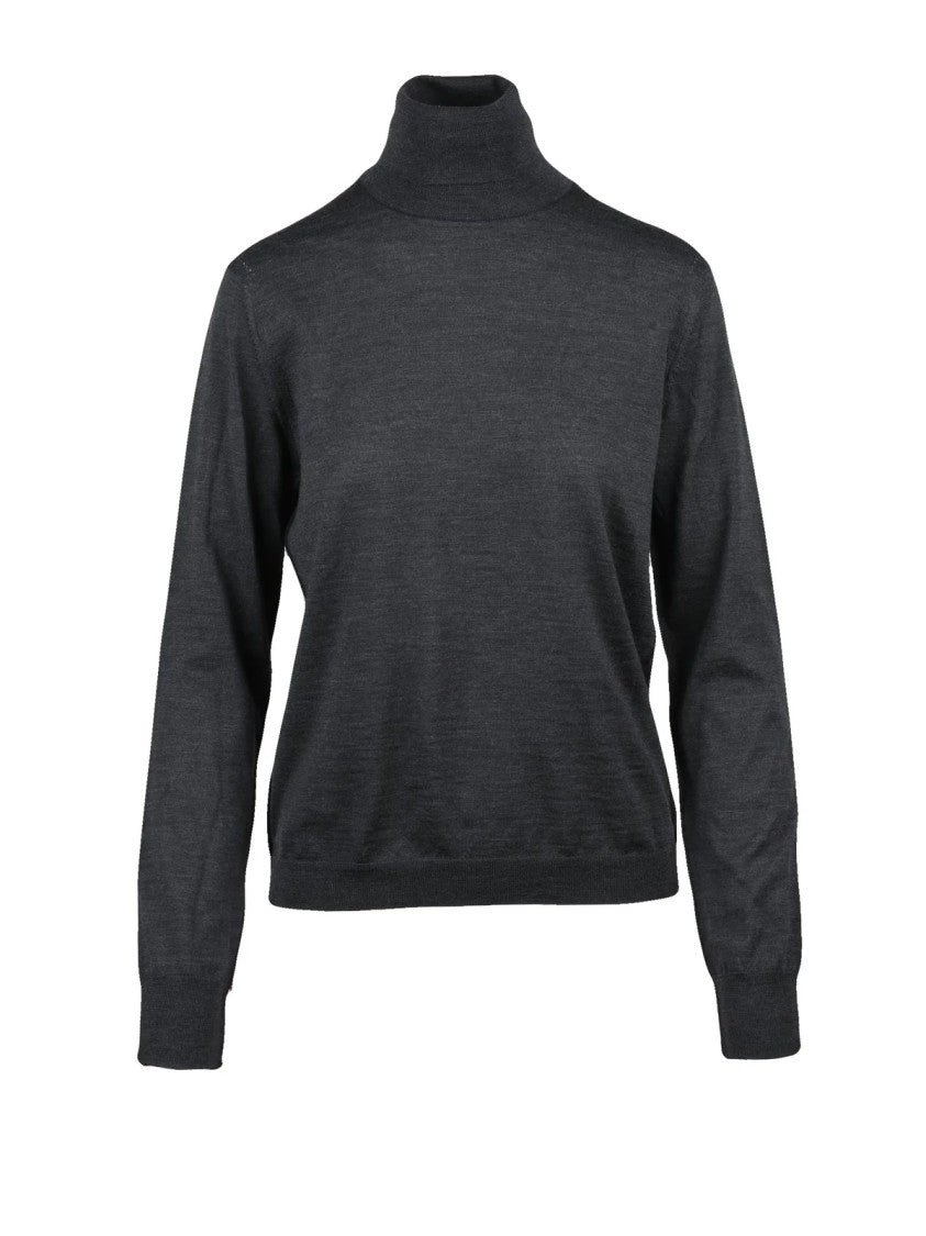 Maison Margiela Fitted Cyclist Knit Wool Sweater With Ribbed Detailing