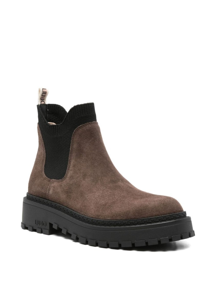 Liu Jo Brown Suede Ankle Boots