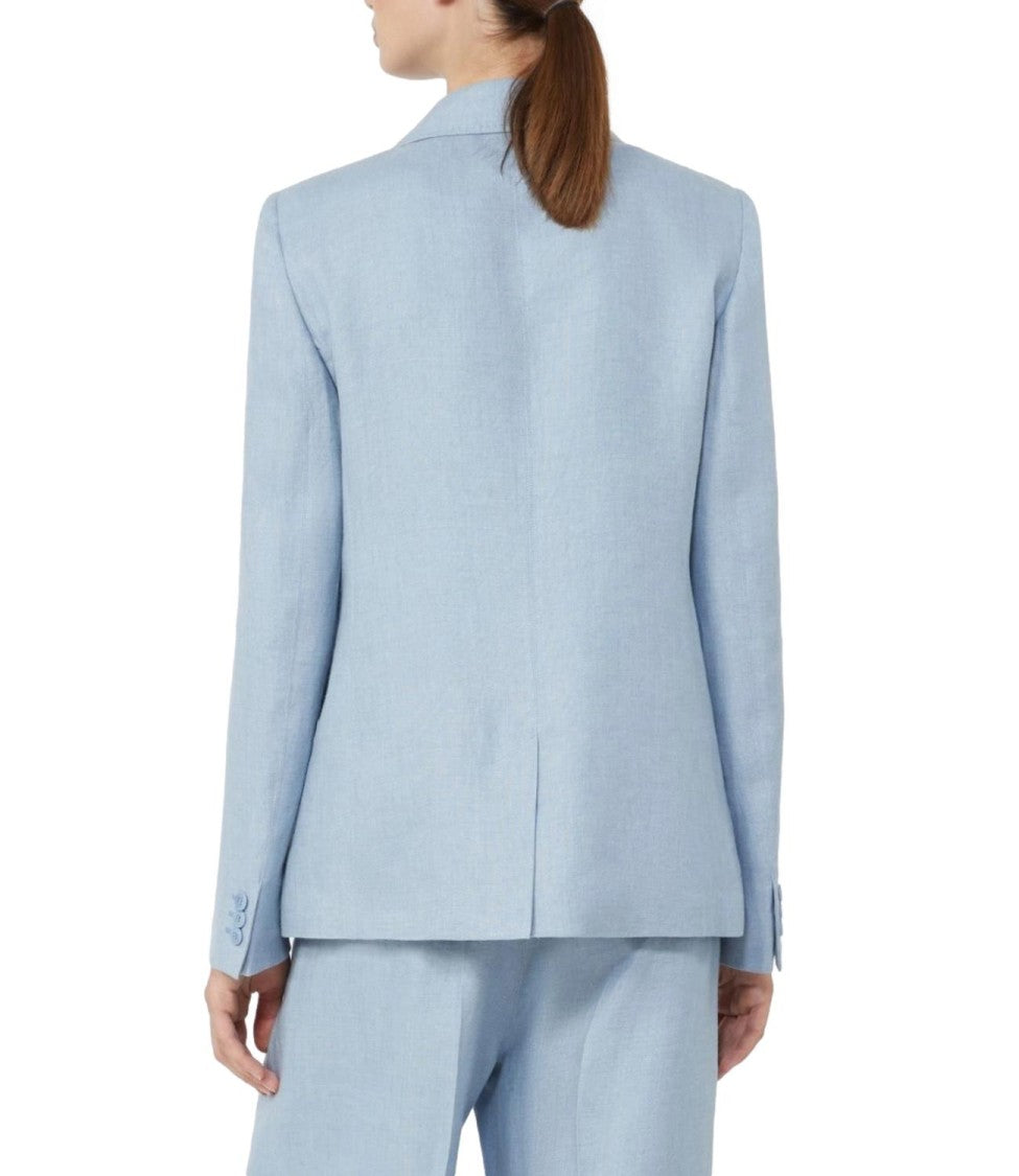 Max Mara Light Blue Wkdnalut Wool Jacket