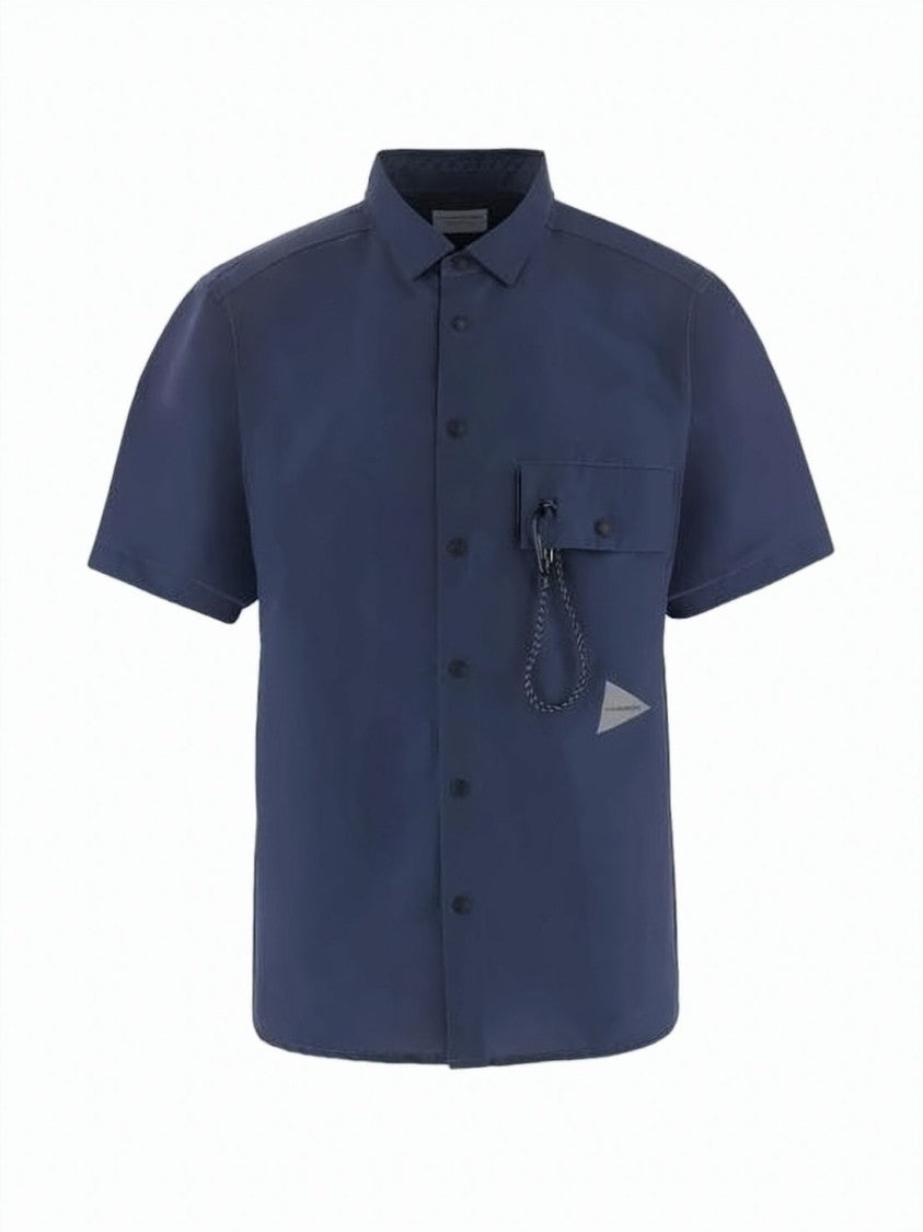 And Wander Short-Sleeved Structured Shirt With Button-Down Front