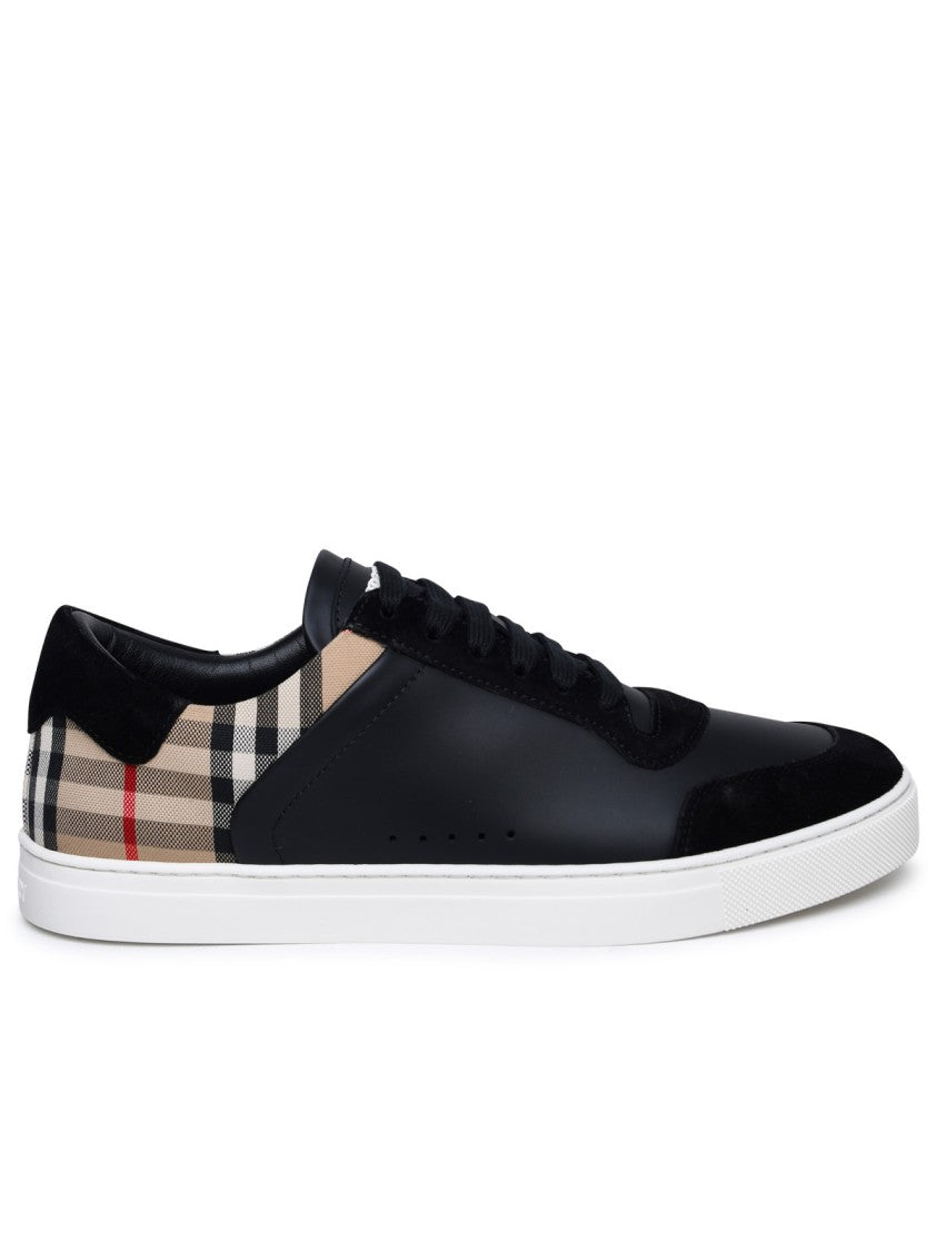 Burberry Stevie' Black Leather Sneakers