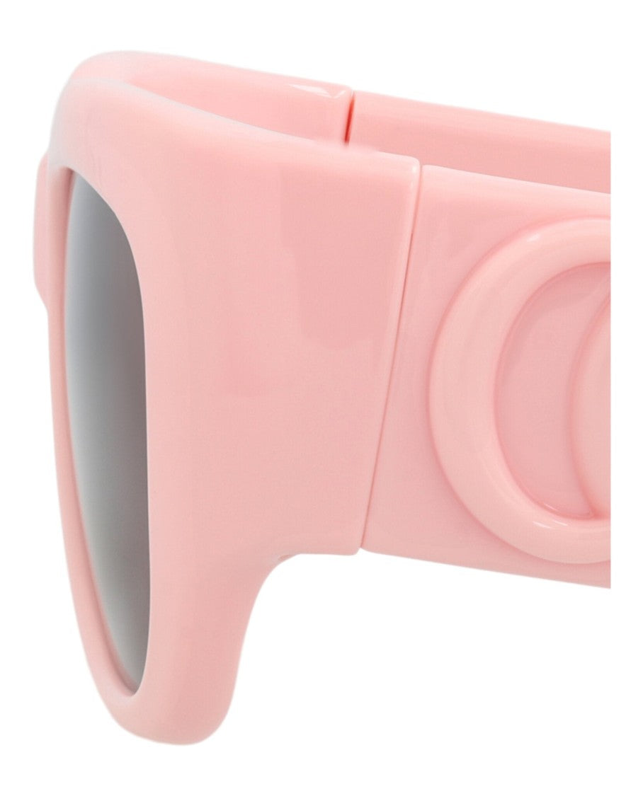 Gucci Square-Frame Injection Sunglasses With Saddle Nose Bridge And Signature Logo